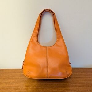 Vintage Y2K 2000s Mini Ergo Style Bag Purse Nine West Orange Leather